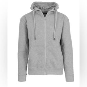 NEW - Blue Ice Premium Clothing. Heather Grey Full Zip Hoodie